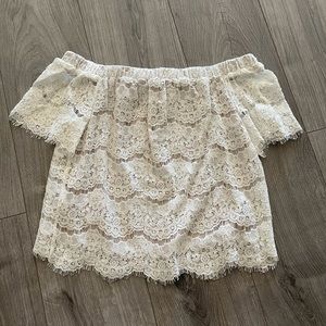 Love Fire off the shoulder lace top